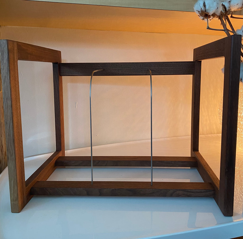 Two 33Rackit Walnut Storage Bins